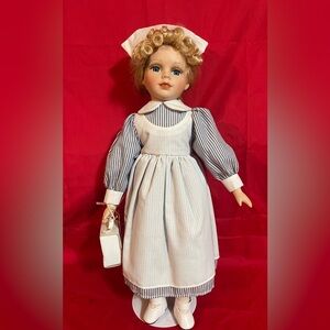 Vintage Morning International 18" Porcelain Nurse Doll